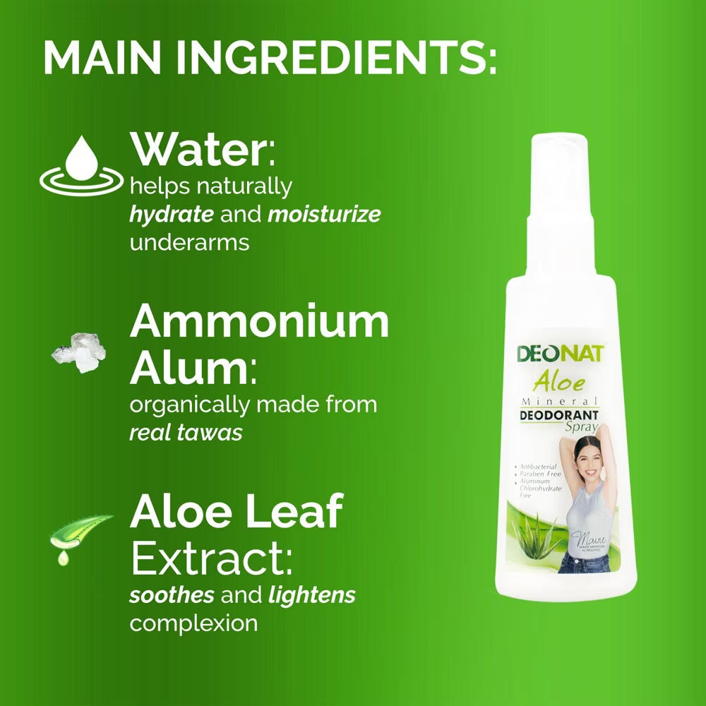DEO NAT Aloe Mineral Deodorant Spray 100ml