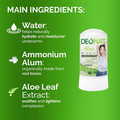 DEO NAT Aloe Mineral Deodorant Stick 60g